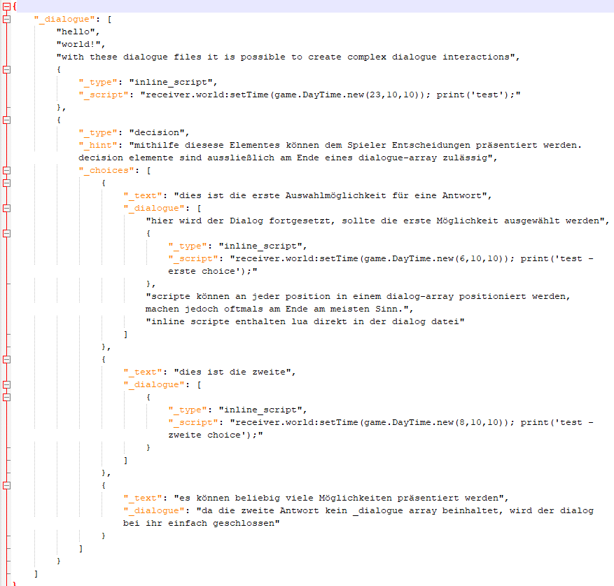 Example of a dialogue .json file